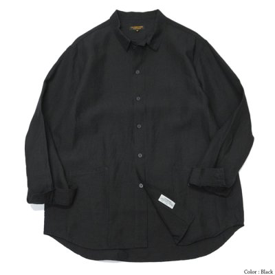 画像4: *A VONTADE（アボンタージ）Gardener Apron Shirts（ガーデナーエプロンシャツ）"Highcount Linen Chambray" / Ecru（エクリュ）・Black（ブラック）