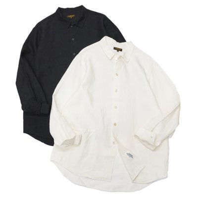 画像1: *A VONTADE（アボンタージ）Gardener Apron Shirts（ガーデナーエプロンシャツ）"Highcount Linen Chambray" / Ecru（エクリュ）・Black（ブラック）