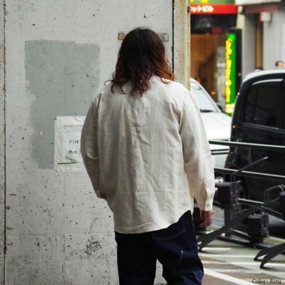 画像15: *A VONTADE（アボンタージ）Gardener Apron Shirts（ガーデナーエプロンシャツ）"Highcount Linen Chambray" / Ecru（エクリュ）・Black（ブラック）