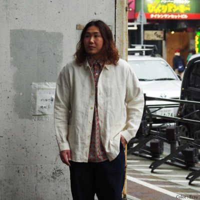 画像13: *A VONTADE（アボンタージ）Gardener Apron Shirts（ガーデナーエプロンシャツ）"Highcount Linen Chambray" / Ecru（エクリュ）・Black（ブラック）