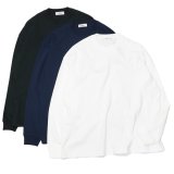 alvana（アルヴァナ）空紡 LONG SLEEVE TEE SHIRTS（空紡ロングスリーブTシャツ）/White（ホワイト）・Navy（ネイビー）・Black（ブラック）