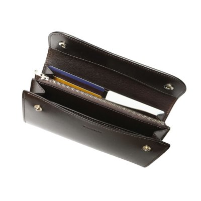 画像6: WILD SWANS(ワイルドスワンズ)WAVE(ウェイブ)ロングウォレット"サドルプルアップ"/Choco(チョコ)