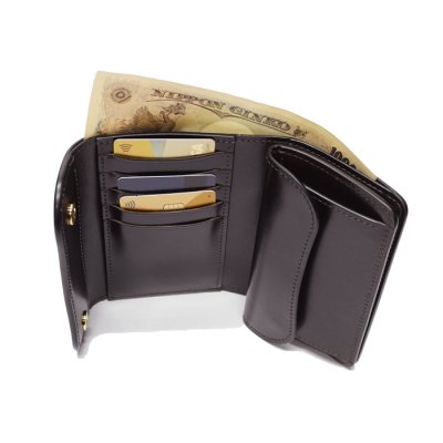 画像6: WILD SWANS(ワイルドスワンズ)BYRNE(バーン)3つ折りウォレット"サドルプルアップ"/Choco(チョコ)