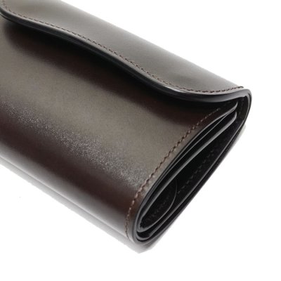 画像3: WILD SWANS(ワイルドスワンズ)BYRNE(バーン)3つ折りウォレット"サドルプルアップ"/Choco(チョコ)