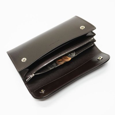 画像9: WILD SWANS(ワイルドスワンズ)WAVE(ウェイブ)ロングウォレット"サドルプルアップ"/Choco(チョコ)