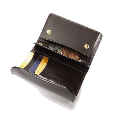 画像7: WILD SWANS(ワイルドスワンズ)BYRNE(バーン)3つ折りウォレット"サドルプルアップ"/Choco(チョコ)