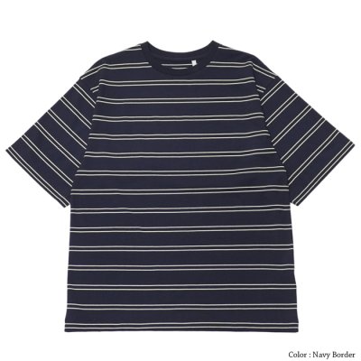 画像2: KAPTAIN SUNSHINE（キャプテンサンシャイン）Hard Twisted Border Jersey SS Tee（ハードツイステッドボーダージャージーショートスリーブTee）HARD TWISTED COTTON BORDER JERSEY/Navy Border（ネイビーボーダー）・Ink Black Border（インクブラックボーダー）