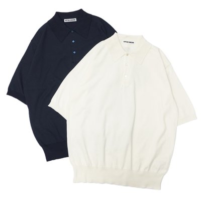 画像1: KAPTAIN SUNSHINE（キャプテンサンシャイン）Cotton Knit Polo Shirt（コットンニットポロシャツ）SUVIN COTTON AIRSPINNING KNIT/Ecru（エクリュ）・Navy（ネイビー）