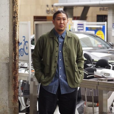 画像14: F.O.B FACTORY(エフオービーファクトリー)CN PACKABLE FIELD JACKET(コットンナイロンパッカブルフィールドジャケット)"COTTON NYLON M1951 BLOCKS" / Navy(ネイビー)・Olive(オリーブ)