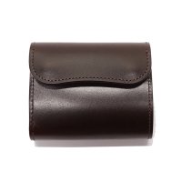 WILD SWANS（ワイルドスワンズ）ENO（イーノ）ミニ3つ折りウォレット"サドルプルアップ"/Choco（チョコ）