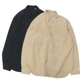 KAPTAIN SUNSHINE（キャプテンサンシャイン）Work Shirt（ワークシャツ）FINX LINEN BOIL GABADINE/Khaki（カーキ）・Black（ブラック）