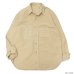 画像2: KAPTAIN SUNSHINE（キャプテンサンシャイン）Work Shirt（ワークシャツ）FINX LINEN BOIL GABADINE/Khaki（カーキ）・Black（ブラック） (2)