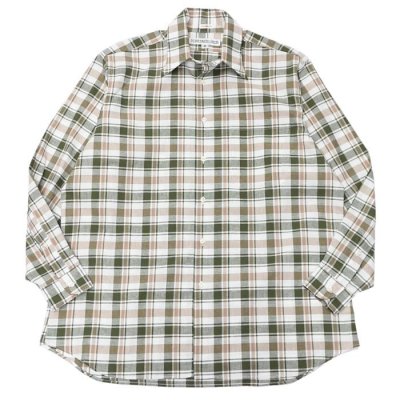 画像1: INDIVIDUALIZED SHIRTS（インディビジュアライズドシャツ）CABANA SHIRT（カバナシャツ）"COTTON LINEN"/Green Plaid（グリーン系チェック）