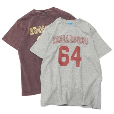 画像1: SIERRA DESIGNS×Good On（シエラデザイン×グッドオン）Short Sleeve Crew Neck 64 Tee（ショートスリーブクルーネック64Tシャツ）/Metal Gray×Red（メタルグレー×レッド）・Bordeaux×Lemon（ボルドー×レモン）