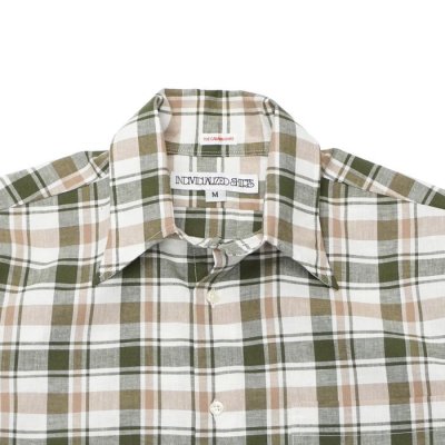 画像3: INDIVIDUALIZED SHIRTS（インディビジュアライズドシャツ）CABANA SHIRT（カバナシャツ）"COTTON LINEN" / Green Plaid（グリーン系チェック）