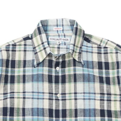 画像3: INDIVIDUALIZED SHIRTS（インディビジュアライズドシャツ）CABANA SHIRT（カバナシャツ）"COTTON LINEN" / Navy Plaid（ネイビー系チェック）