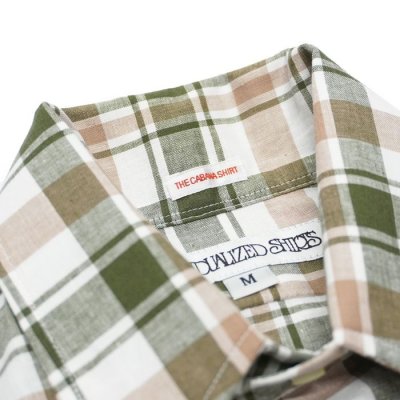 画像4: INDIVIDUALIZED SHIRTS（インディビジュアライズドシャツ）CABANA SHIRT（カバナシャツ）"COTTON LINEN" / Green Plaid（グリーン系チェック）