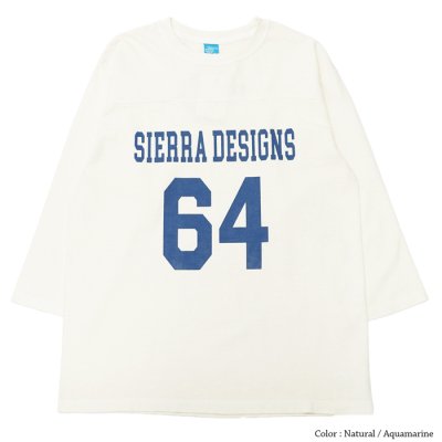 画像2: SIERRA DESIGNS×Good On（シエラデザイン×グッドオン）80's FOOTBALL Tee（80'sフットボールTシャツ）/Natural×Aquamarine（ナチュラル×アクアマリン）・Navy×Orange（ネイビー×オレンジ）