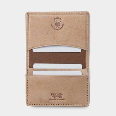画像3: BEORMA(ベオーマ)GUSSETED CARD CASE(ガセットカードケース)"VINTAGE BRIDLE LEATHER"/Conker×Natural(ブラウン×ナチュラル)