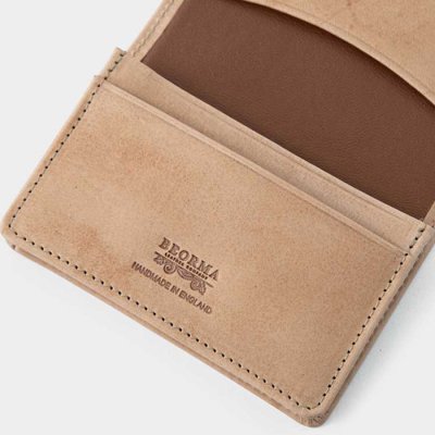画像5: BEORMA(ベオーマ)GUSSETED CARD CASE(ガセットカードケース)"VINTAGE BRIDLE LEATHER"/Conker×Natural(ブラウン×ナチュラル)