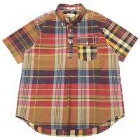ENGINEERED GARMENTS（エンジニアードガーメンツ）Popover BD Shirt（ポップオーバーボタンダウンシャツ）"Cotton Big Plaid" / Red×Khaki（レッド×カーキ）