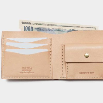 画像6: BEORMA(ベオーマ)BILLFOLD COIN WALLET(ビルフォールドコインウォレット)"NATUR LEATHER"/Natural(ナチュラル)