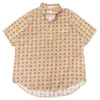 ENGINEERED GARMENTS（エンジニアードガーメンツ）Popover BD Shirt（ポップオーバーボタンダウンシャツ）"Cotton Floral Lawn" / Orange×Green（グリーン×オレンジ）