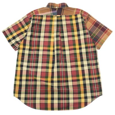 画像2: ENGINEERED GARMENTS（エンジニアードガーメンツ）Popover BD Shirt（ポップオーバーボタンダウンシャツ）"Cotton Big Plaid" / Red×Khaki（レッド×カーキ）