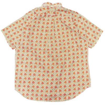画像2: ENGINEERED GARMENTS（エンジニアードガーメンツ）Popover BD Shirt（ポップオーバーボタンダウンシャツ）"Cotton Floral Lawn" / Orange×Green（グリーン×オレンジ）
