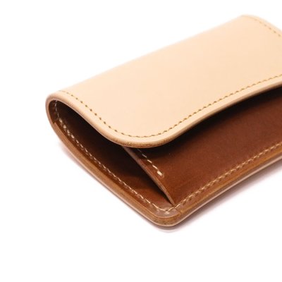 画像3: WILD SWANS(ワイルドスワンズ)TONGUE(タング)マルチコインケース/ナチュラル"サドルプルアップ"×キャメル"ブッテーロ"