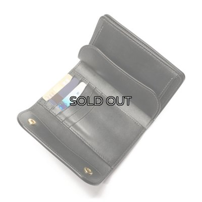 画像6: WILD SWANS（ワイルドスワンズ）BYRNE（バーン）3つ折りウォレット"フルグレインブライドル"/Black（ブラック）