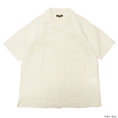 画像2: *A VONTADE（アボンタージ）Open Collar Shirts（オープンカラーシャツ）Cotton Linen Chambray/Ecru（エクリュ）・Beige（ベージュ）・Black（ブラック）