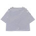画像1: SAINT JAMES（セントジェームス）TEE LOOSE（五分袖ドロップショルダー）"Women” / NEIGE×MARINE（ホワイト×マリン） (1)