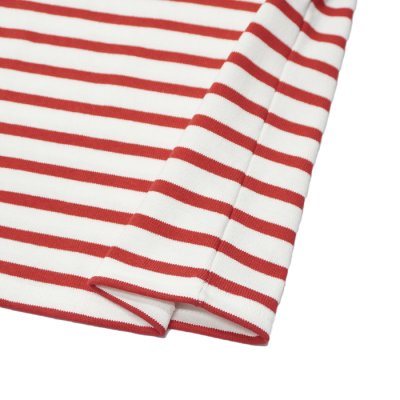 画像5: SAINT JAMES（セントジェームス）TEE LOOSE（五分袖ドロップショルダー）"Women” / NEIGE×TULIPE（ホワイト×レッド）※T3サイズのみ