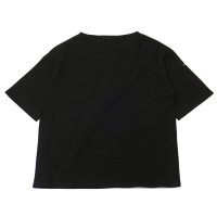 SAINT JAMES（セントジェームス）TEE LOOSE（五分袖ドロップショルダー）"Women” / NOIR（ブラック）