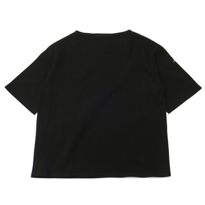 画像1: SAINT JAMES（セントジェームス）TEE LOOSE（五分袖ドロップショルダー）"Women” / NOIR（ブラック）