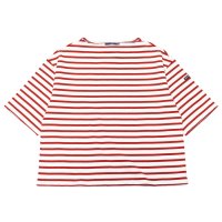 SAINT JAMES（セントジェームス）TEE LOOSE（五分袖ドロップショルダー）"Women” / NEIGE×TULIPE（ホワイト×レッド）