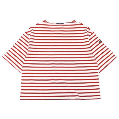 画像1: SAINT JAMES（セントジェームス）TEE LOOSE（五分袖ドロップショルダー）"Women” / NEIGE×TULIPE（ホワイト×レッド）