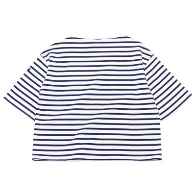 画像2: SAINT JAMES（セントジェームス）TEE LOOSE（五分袖ドロップショルダー）"Women” / NEIGE×MARINE（ホワイト×マリン）