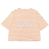 SAINT JAMES（セントジェームス）TEE LOOSE（五分袖ドロップショルダー）"Women” / NEIGE×ORANGE FLUO（ホワイト×ネオンオレンジ）