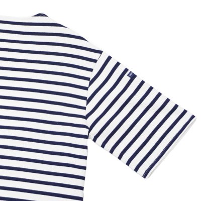 画像4: SAINT JAMES（セントジェームス）TEE LOOSE（五分袖ドロップショルダー）"Women” / NEIGE×MARINE（ホワイト×マリン）