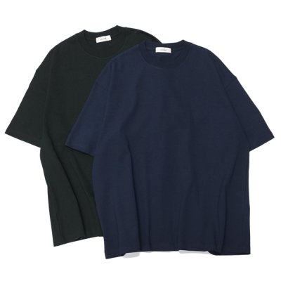 画像1: alvana（アルヴァナ）空紡 SHORT SLEEVE TEE SHIRTS（空紡ショートスリーブTシャツ）/Navy（ネイビー）・Black（ブラック）