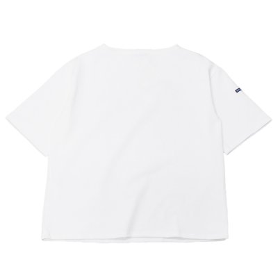 画像1: SAINT JAMES（セントジェームス）TEE LOOSE（五分袖ドロップショルダー）"Women” / NEIGE（ホワイト）