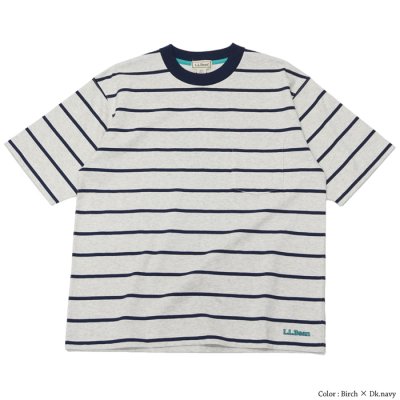 画像2: L.L.Bean（エルエルビーン）Union Short Sleeve Striped T-Shirt（ユニオンショートスリーブストライプTシャツ）-JAPAN EDITION-/Birch×Dk.Navy（バーチ×ダークネイビー）・Red×Navy×Birch（レッド×ネイビー×バーチ）