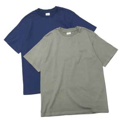 画像1: Yonetomi NEW BASIC（ヨネトミニューベーシック）GARMENT DYED T-SHIRT（ガーメントダイドTシャツ）/Grey（グレー）・Navy（ネイビー）