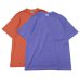 画像1: Yonetomi NEW BASIC（ヨネトミニューベーシック）GARMENT DYE BORDER T-SHIRT（ガーメントダイボーダーTシャツ）/Purple（パープル）・Orange（オレンジ） (1)