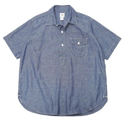 画像1: Post O'Alls（ポストオーバーオールズ）New Basic Pullover Shirt SS（ニューベーシックプルオーバーシャツSS）Classic Chambray/Indigo（インディゴ）