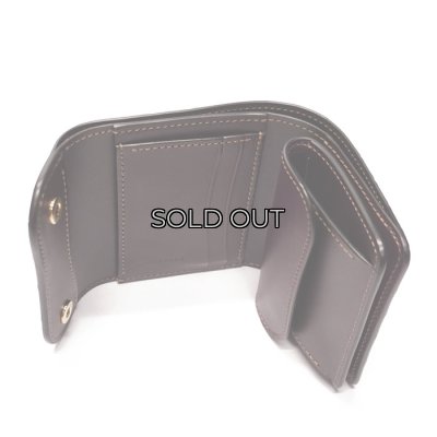 画像5: WILD SWANS（ワイルドスワンズ）ENO（イーノ）ミニ3つ折りウォレット/ブラック"クロコダイル"×パープル"ブッテーロ"