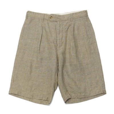 画像1: ENGINEERED GARMENTS（エンジニアードガーメンツ）Sunset Short（サンセットショーツ）"Linen Glen Plaid" / Beige（ベージュ）