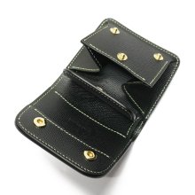 他の写真2: WILD SWANS（ワイルドスワンズ）CASA（カーサ）コンパクトウォレット/バーボン"シェルコードバン"×ブラック"型押しサドルプルアップ"